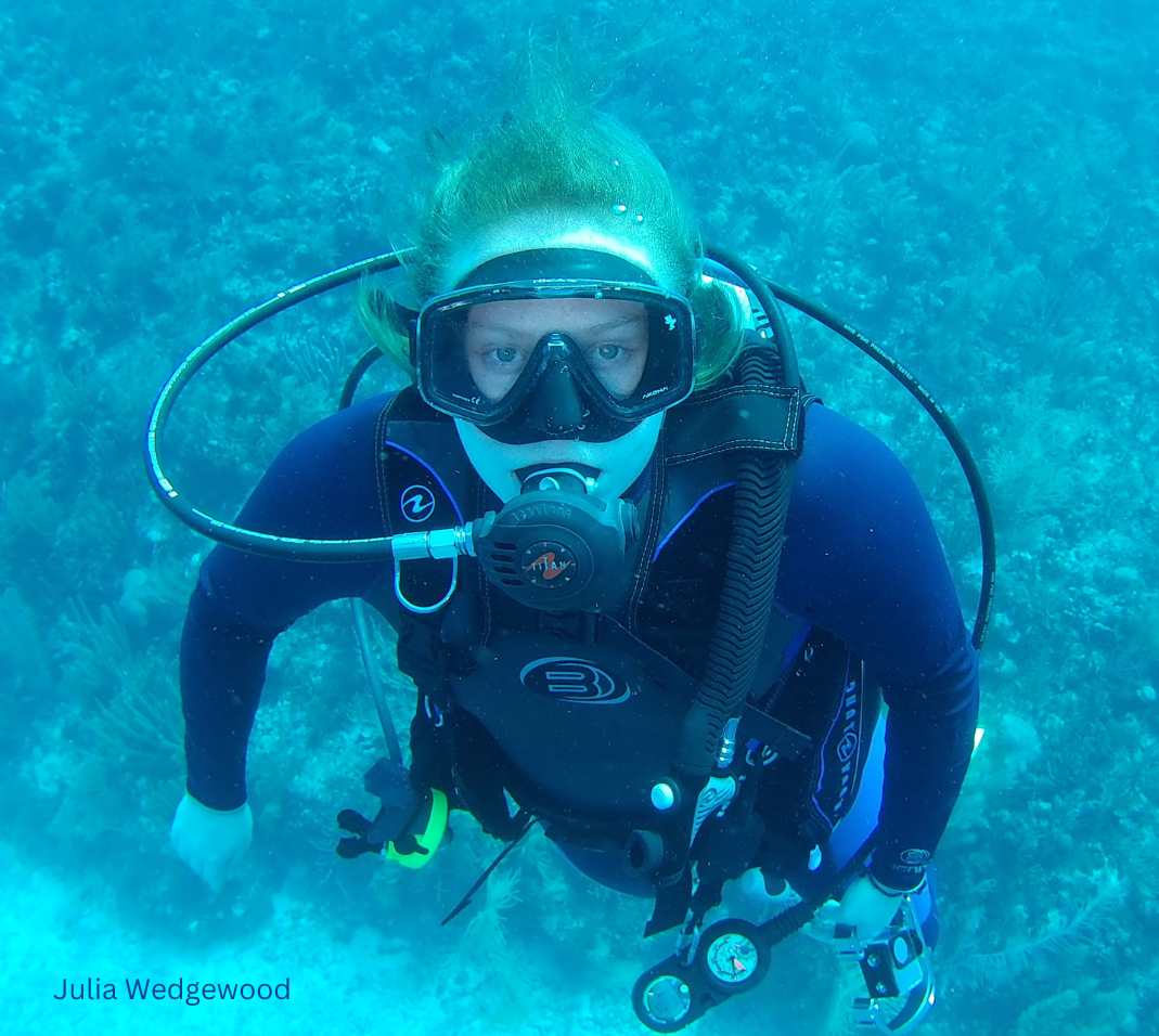 Julia Diving in Belize