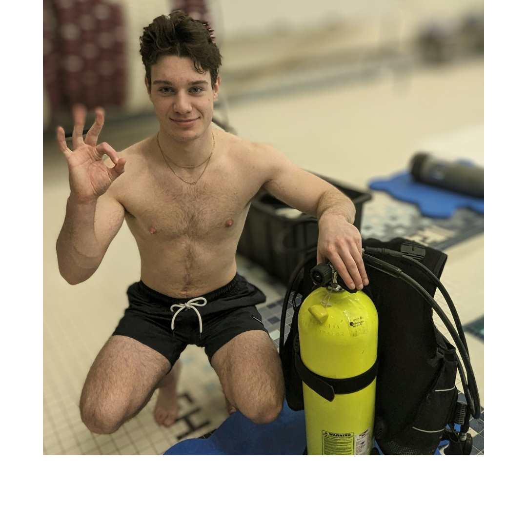 scuba diving student