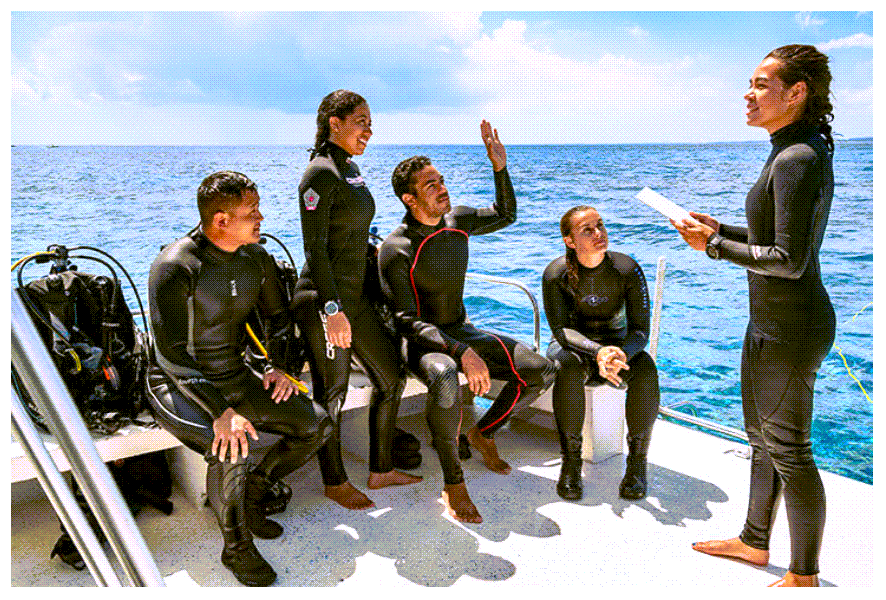 Boat dive buddy teams