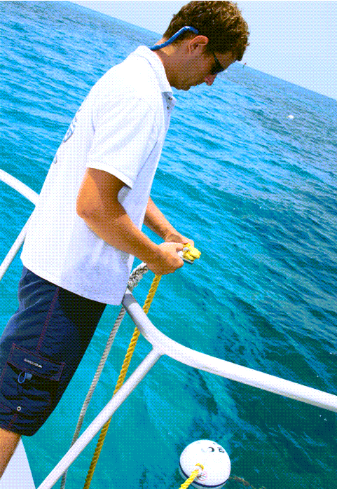 Crew member shackles