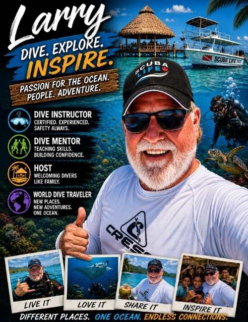 Larry Canadian dive instructor and travel host
