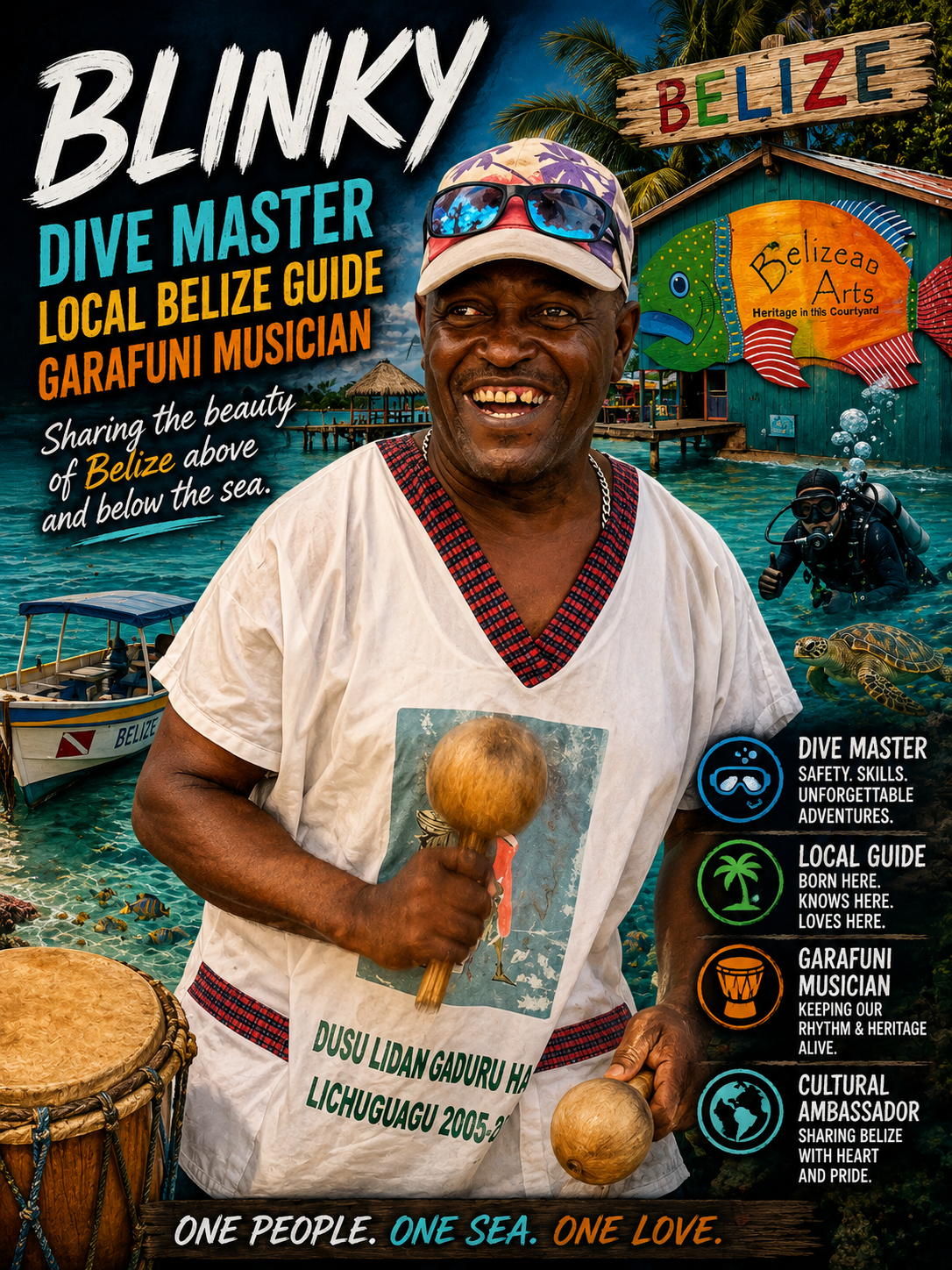 Blinky Belize Divemaster